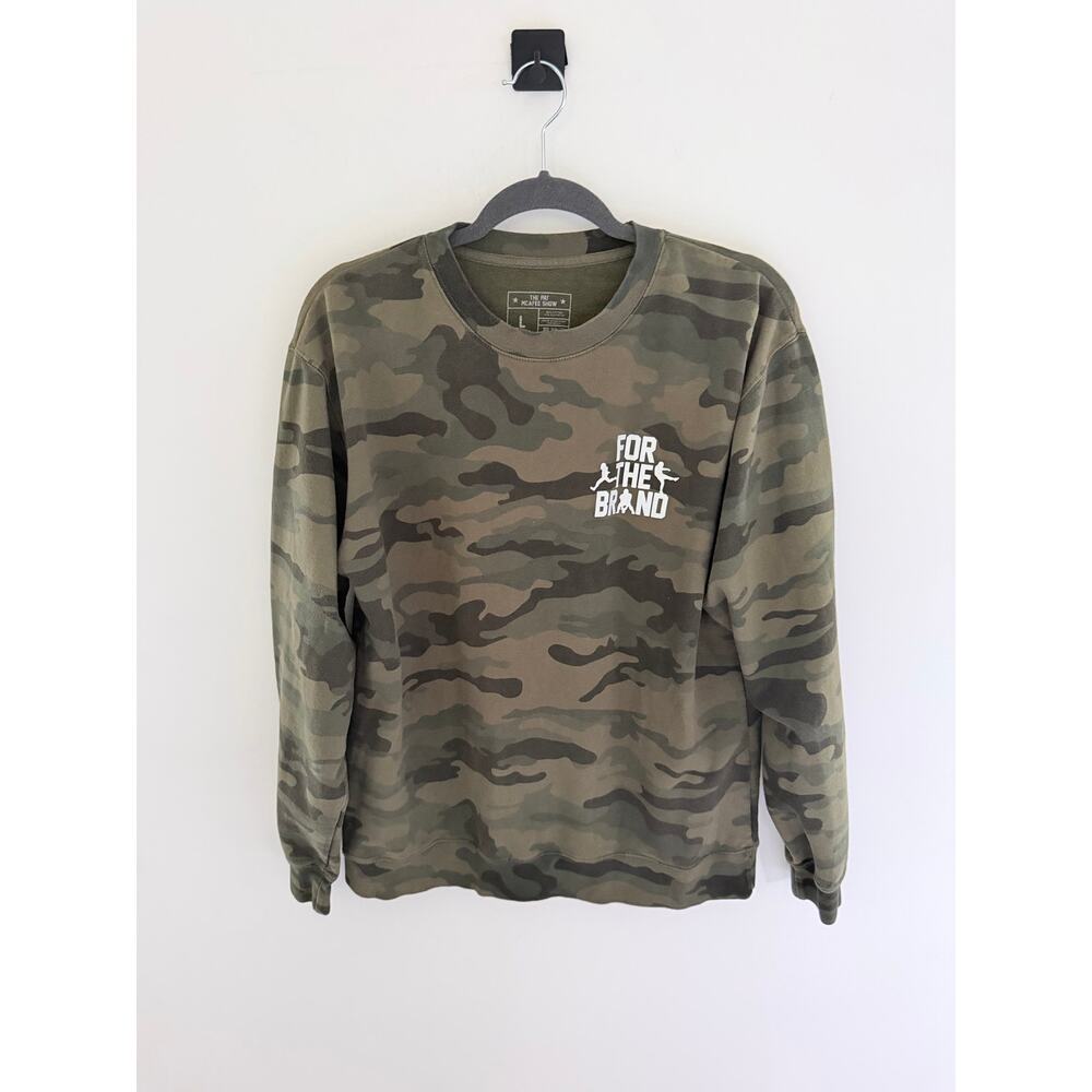 Pat McAfee Show Camouflage “For the Brand” Crew Neck Sweatshirt-Size L